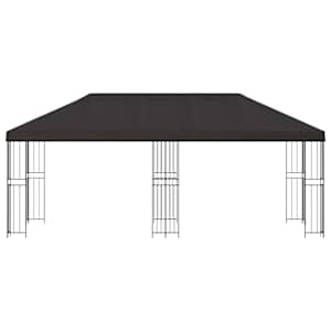 Altán s bočními stěnami 6 x 3 m Antracitová Polyester a ocel - obrázek 3