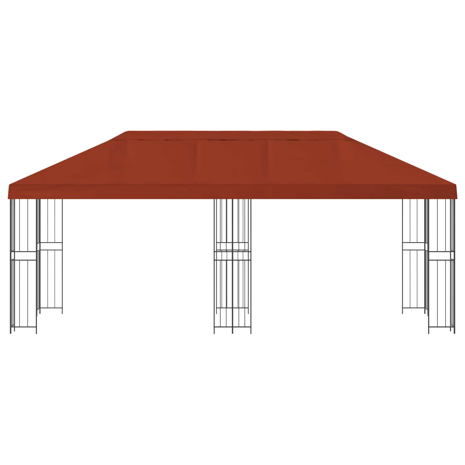 Paviljoen met zijwanden 6 x 3 m Terracotta Polyester en staal image 3