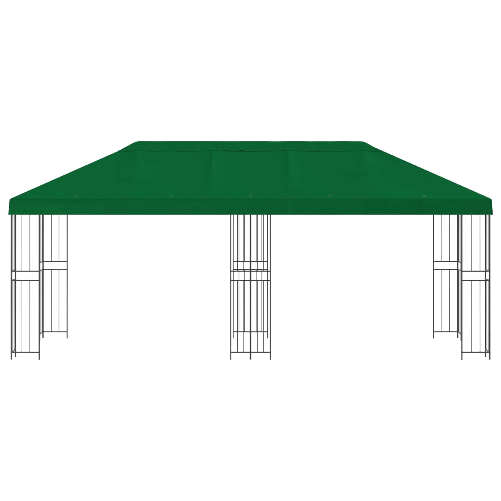 Paviljoen met zijwanden 6 x 3 m Groen Polyester en staal 190 image 3