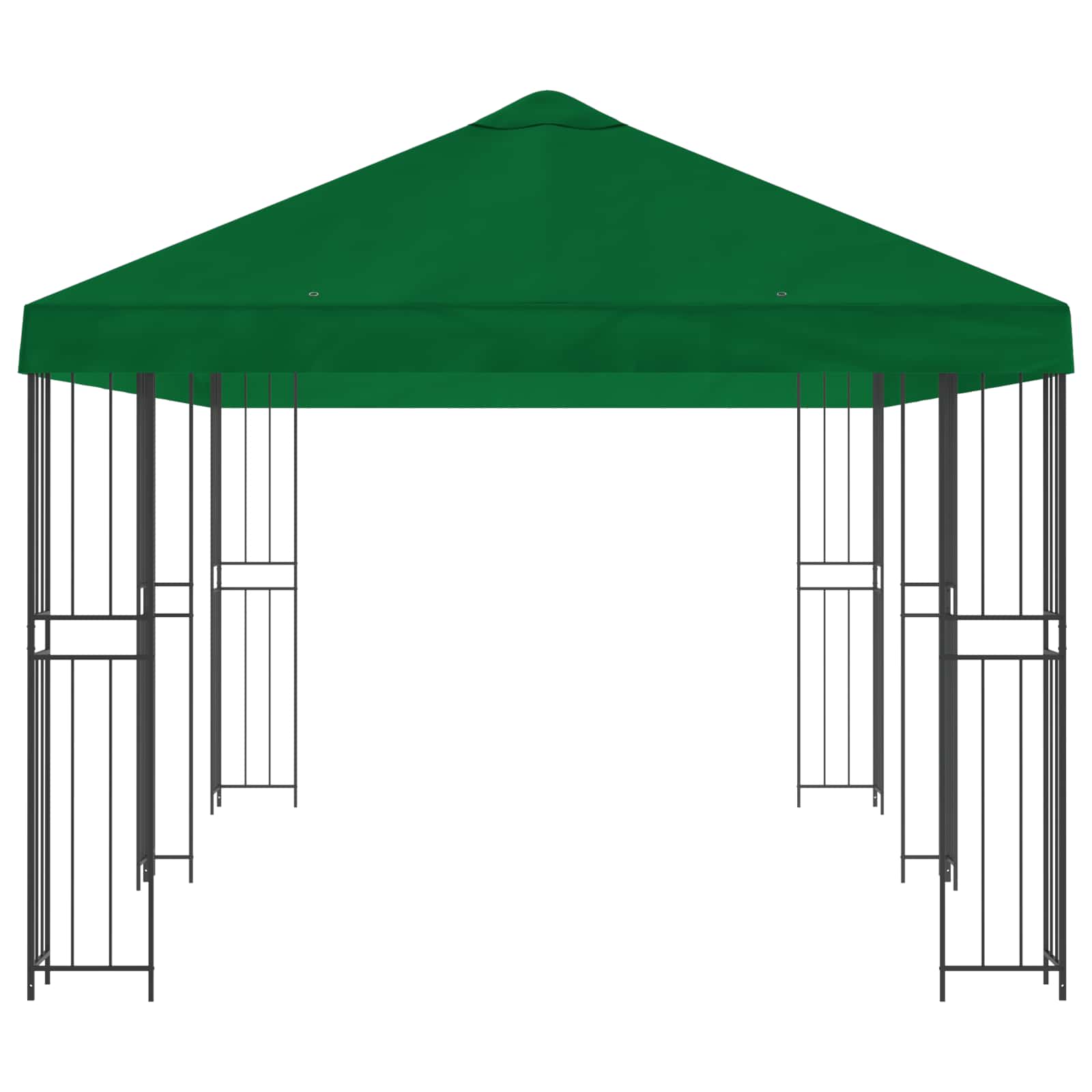 Paviljoen met zijwanden 6 x 3 m Groen Polyester en staal 190 image 4