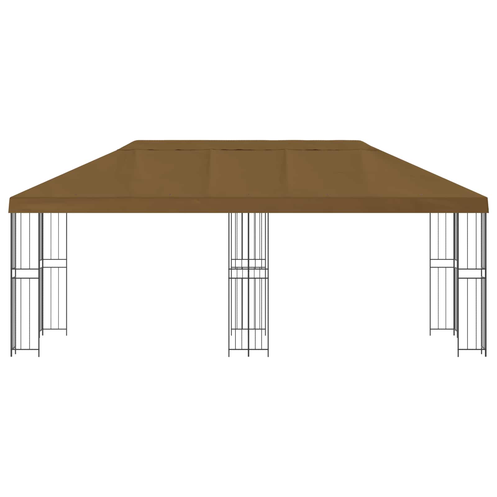 Paviljoen met zijwanden 6 x 3 m Taupe Polyester en staal 190 image 3