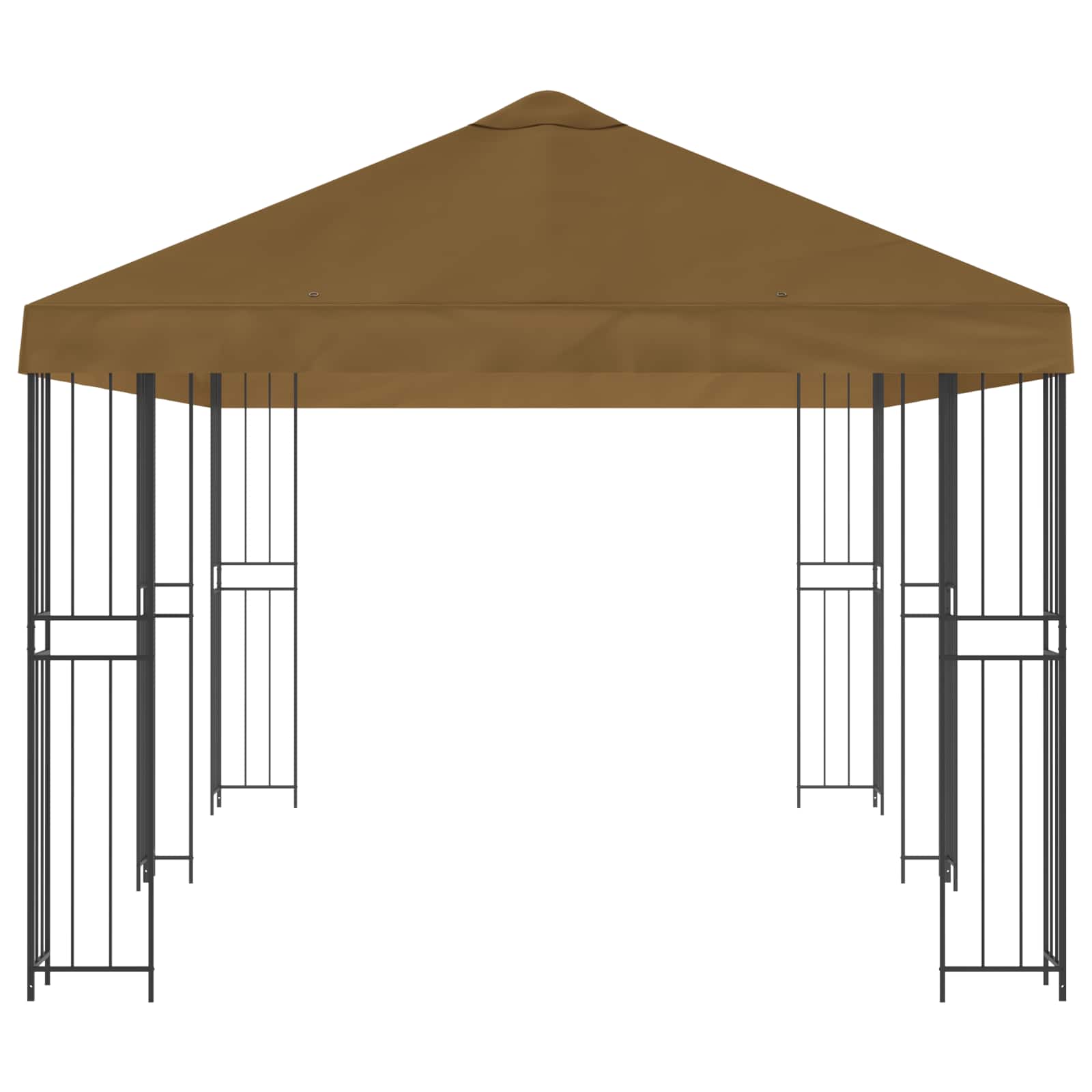 Paviljoen met zijwanden 6 x 3 m Taupe Polyester en staal 190 image 4