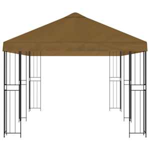 Altán s bočními stěnami 6 x 3 m Taupe Polyester a ocel 190 - obrázek 4