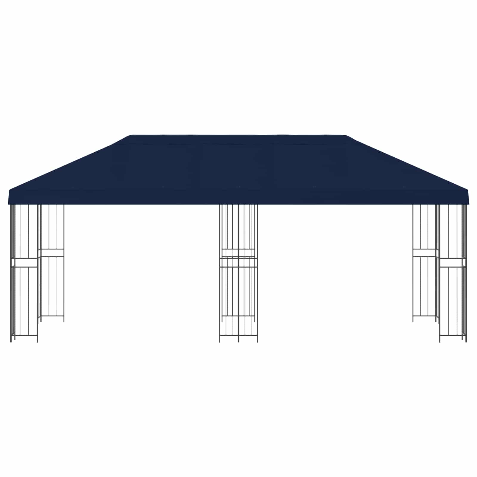 Paviljoen met zijwanden 6 x 3 m Blauw Polyester en staal 190 image 3