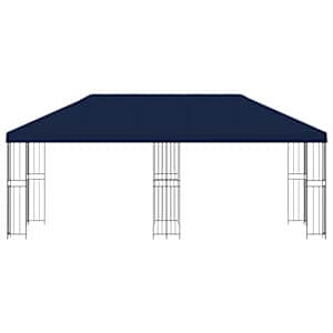 Altán s bočními stěnami 6 x 3 m Modrá Polyester a ocel 190 - obrázek 3