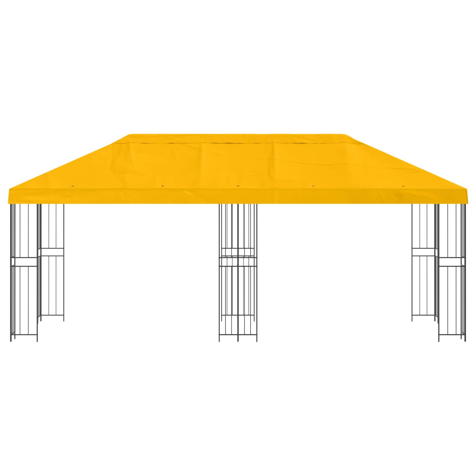 Paviljoen met zijwanden 6 x 3 m Geel Polyester en staal 190 image 3