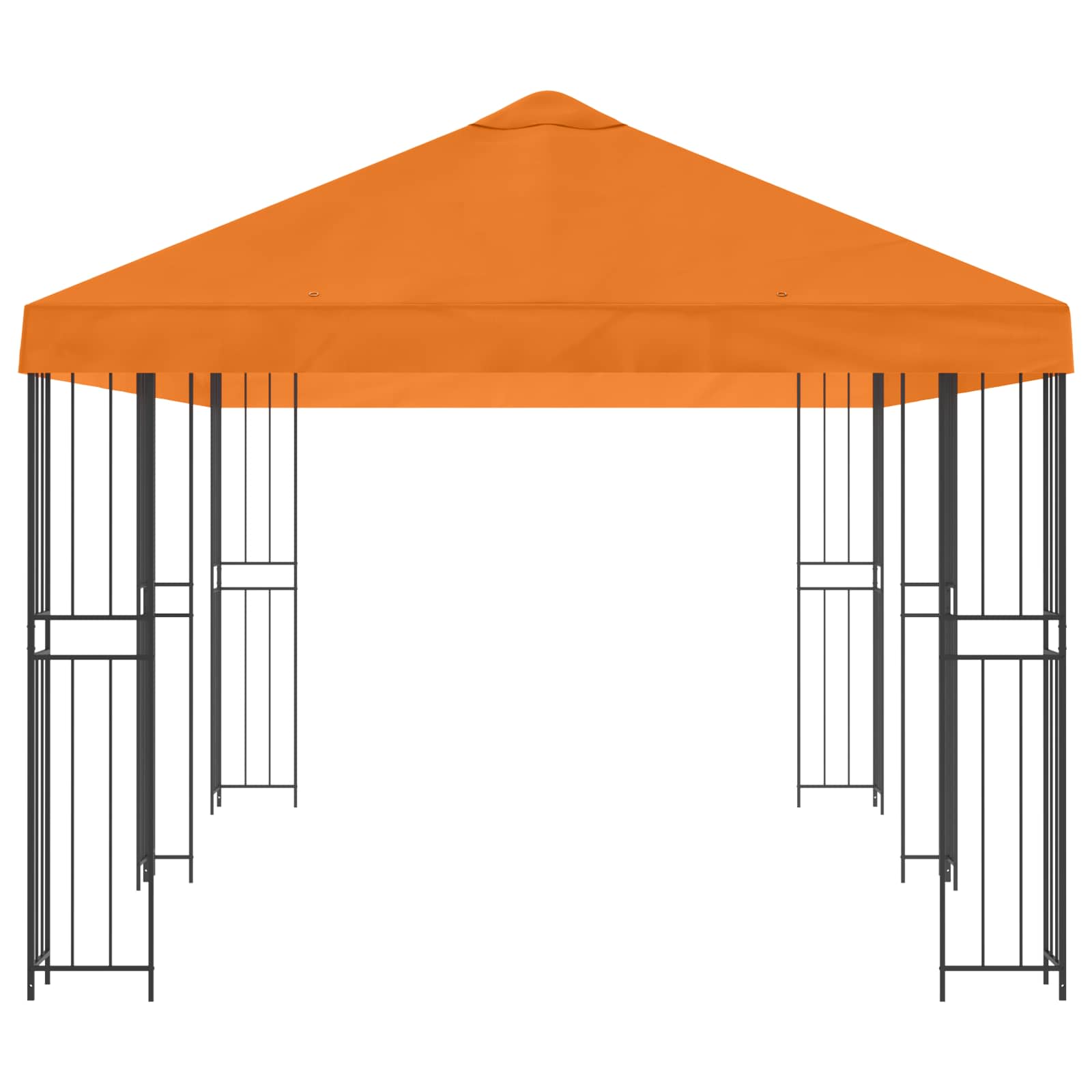 Paviljoen met zijwanden 6 x 3 m Oranje Polyester en staal 190 image 4