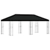 vidaXL Aia gazebos 6 x 3 m Must Pol&uuml;ester ja teras 190 gsm