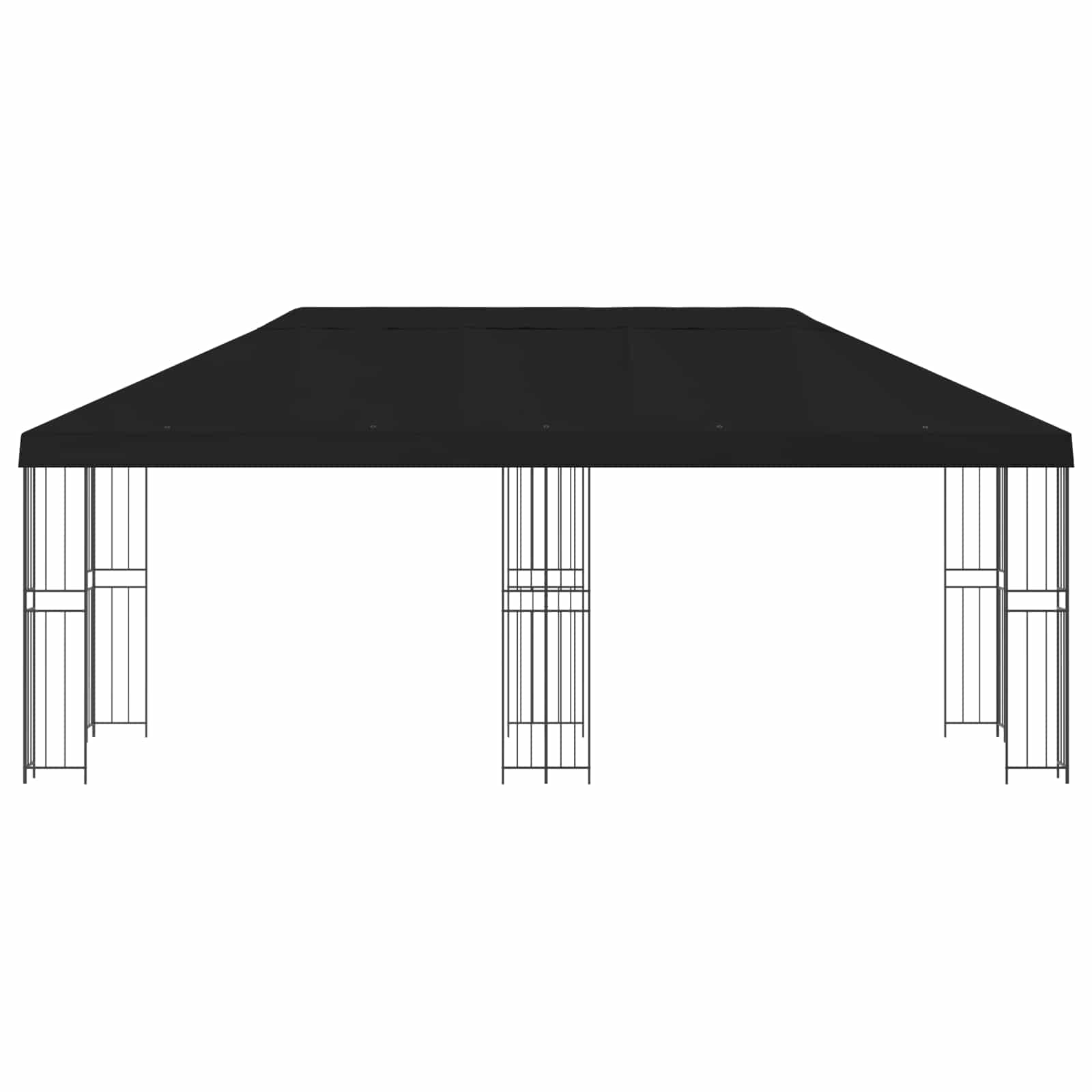 Paviljoen met zijwanden 6 x 3 m Zwart Polyester en staal 190 image 3