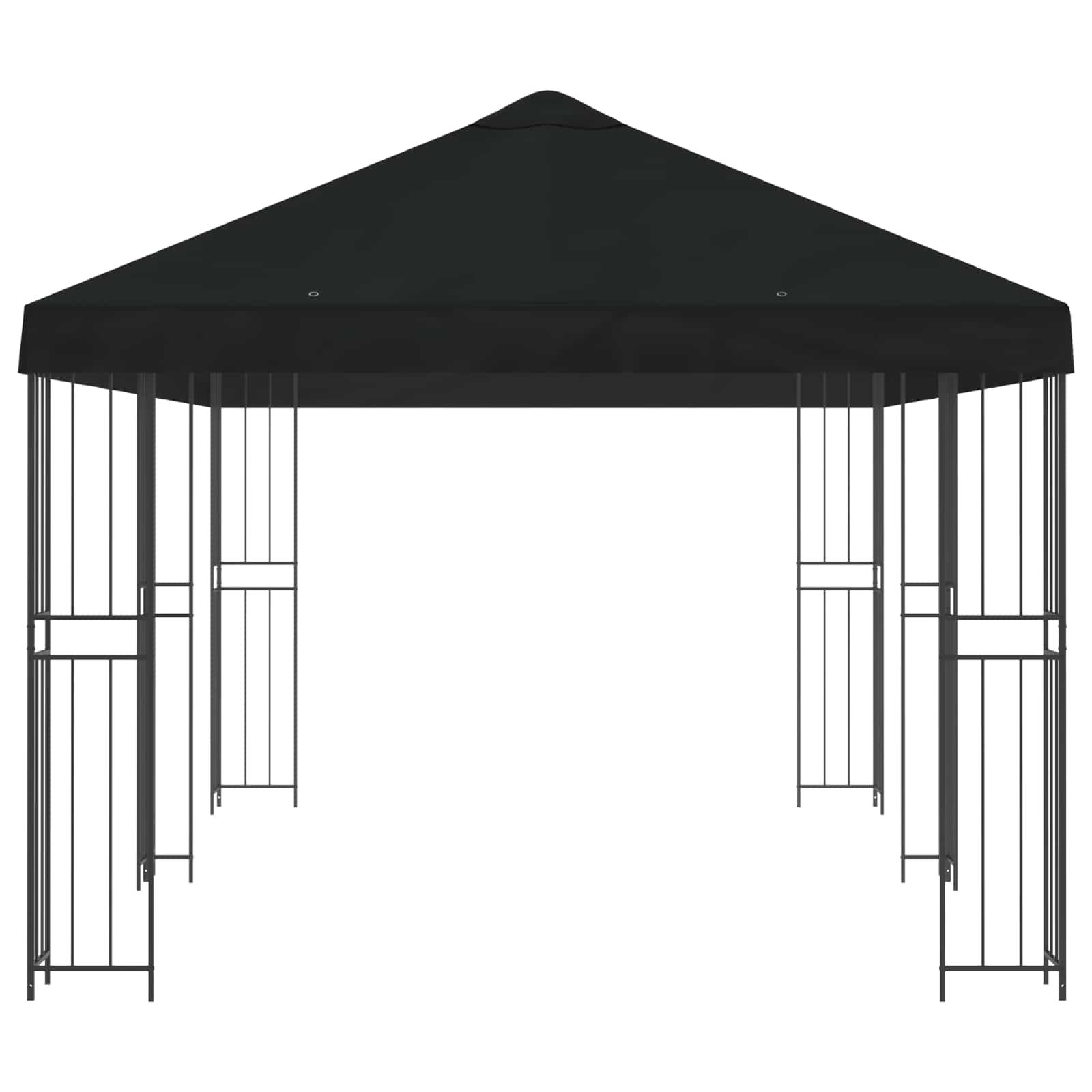 Paviljoen met zijwanden 6 x 3 m Zwart Polyester en staal 190 image 4