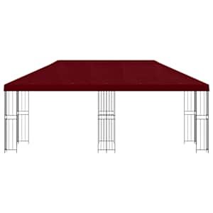 Altán s bočními stěnami 6 x 3 m Vínová Polyester a ocel 190 - obrázek 3