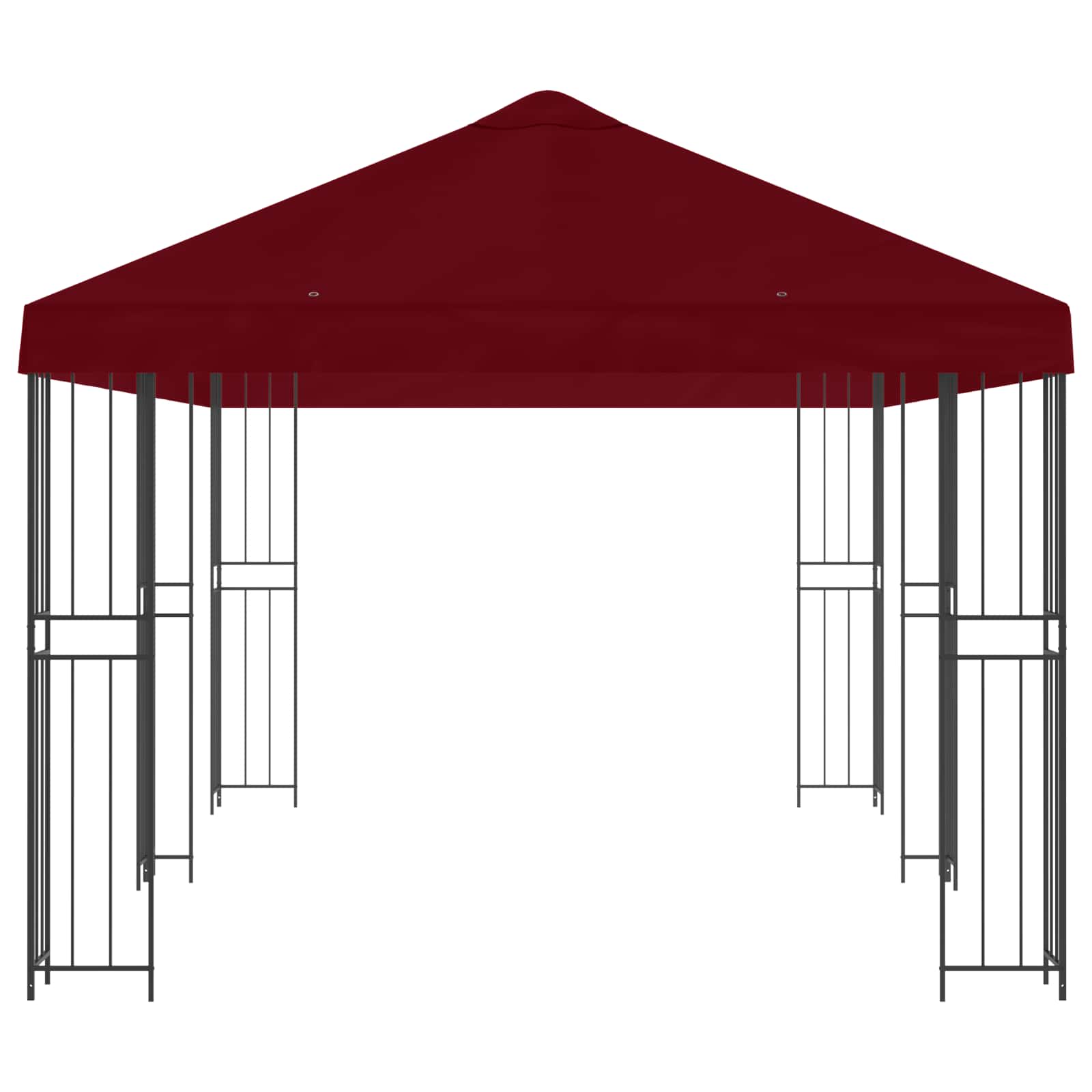 Paviljoen met zijwanden 6 x 3 m Bordeauxrood Polyester en staal image 4