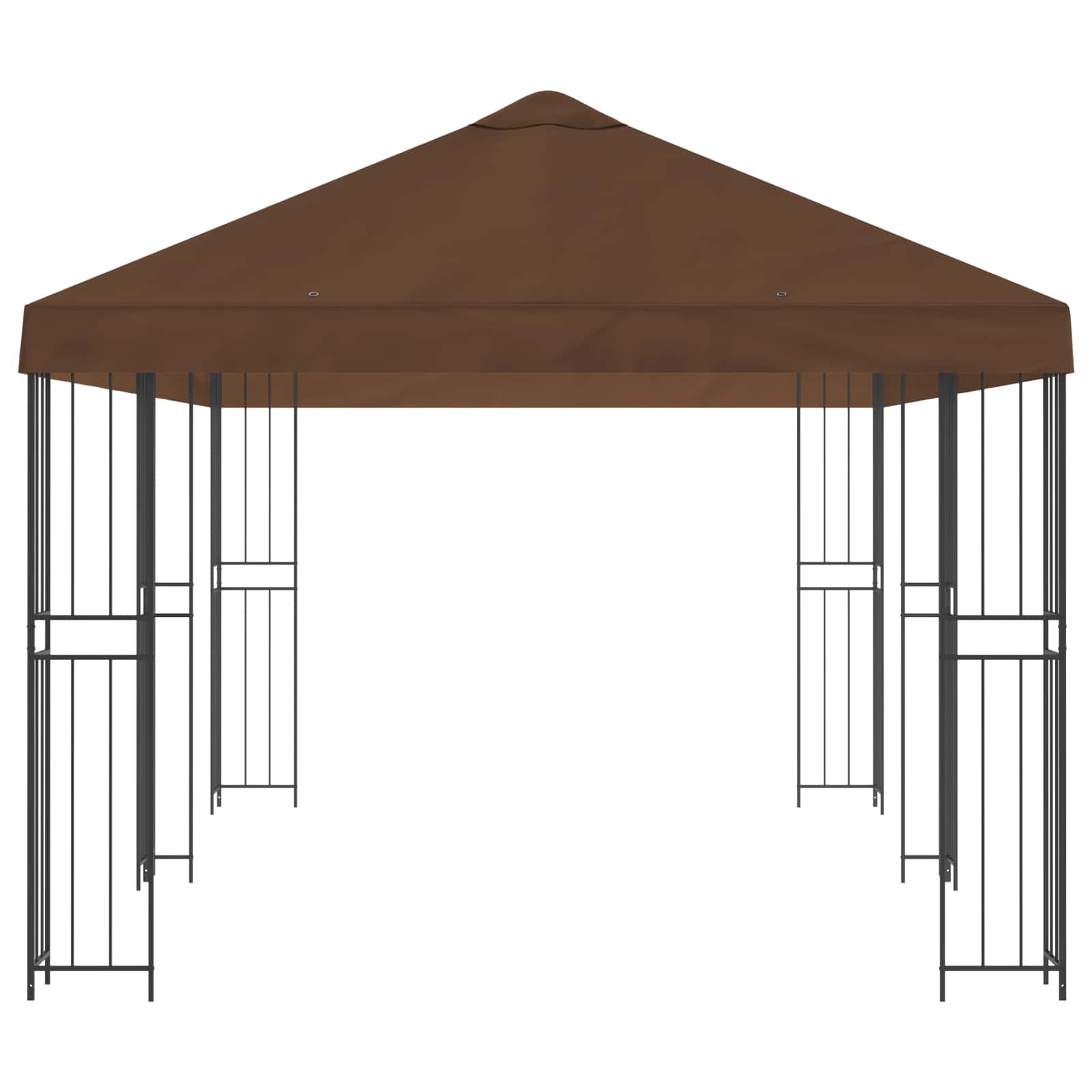 Paviljoen met zijwanden 6 x 3 m Bruin Polyester en staal 190 image 4