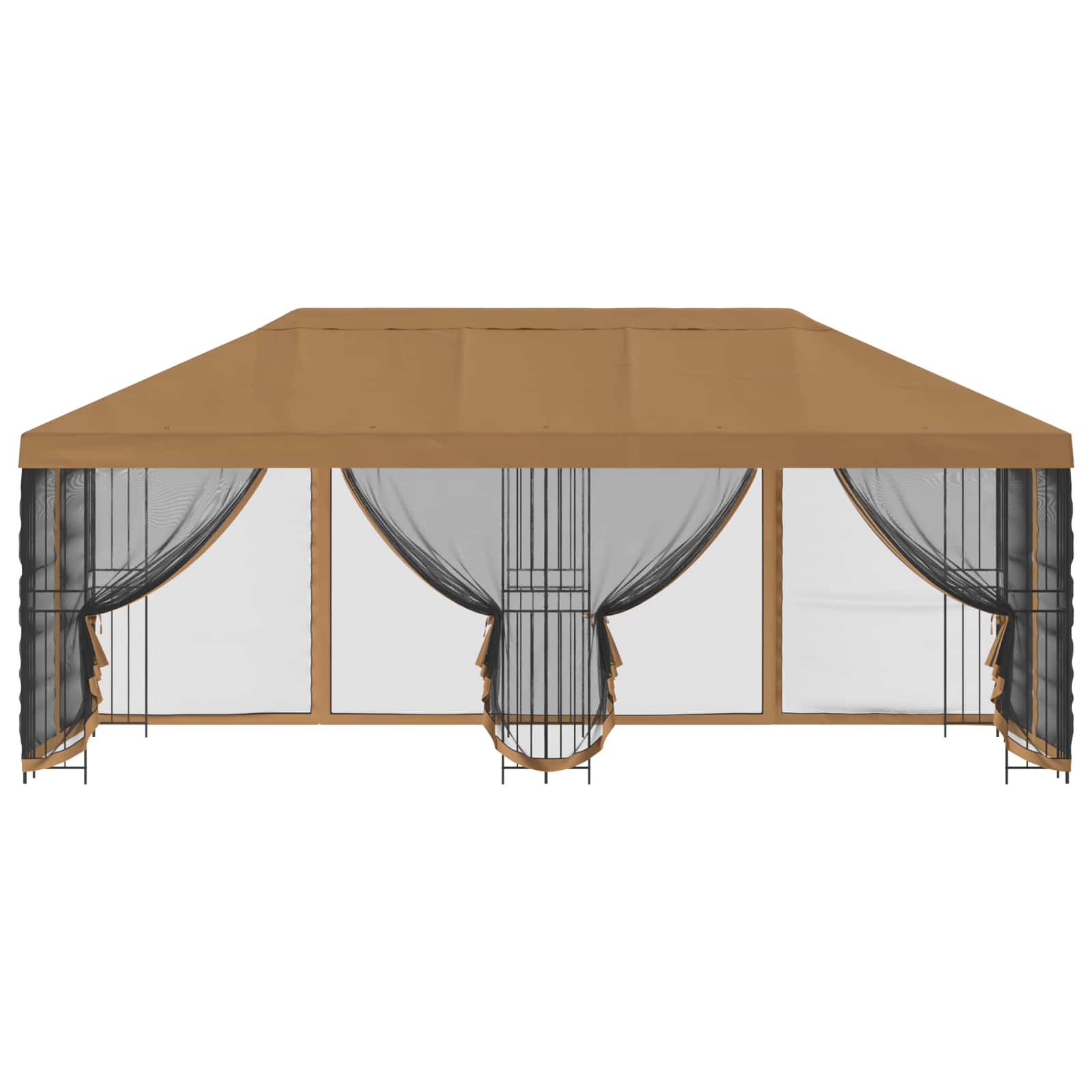 Paviljoen met zijwanden 6 x 3 m Beige Polyester en staal 190 image 3
