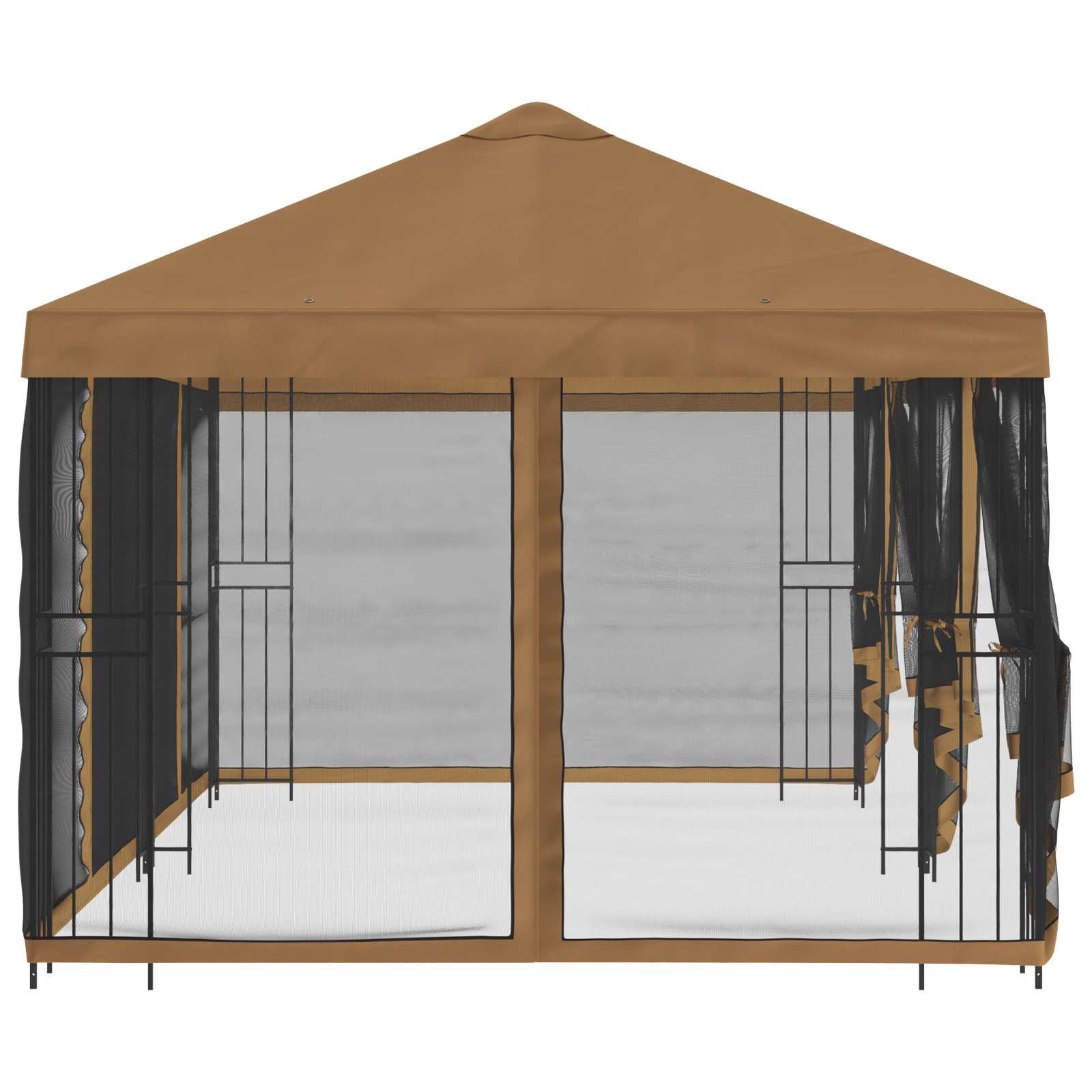 Paviljoen met zijwanden 6 x 3 m Beige Polyester en staal 190 image 4