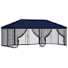 vidaXL Paviljon k&uuml;lgseinadega 6 x 3 m Sinine Pol&uuml;ester ja teras