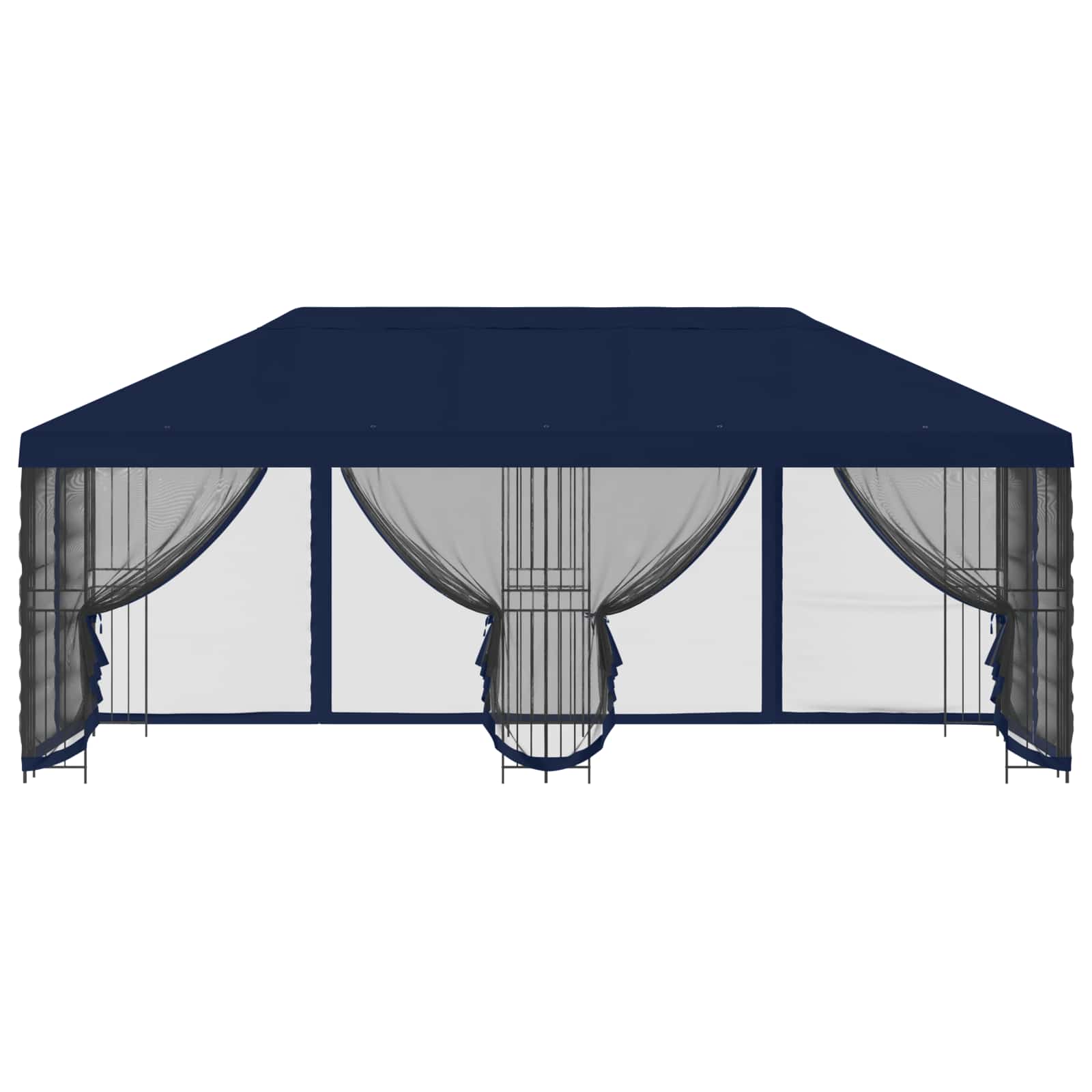 Paviljoen met zijwanden 6 x 3 m Blauw Polyester en staal 190 image 3