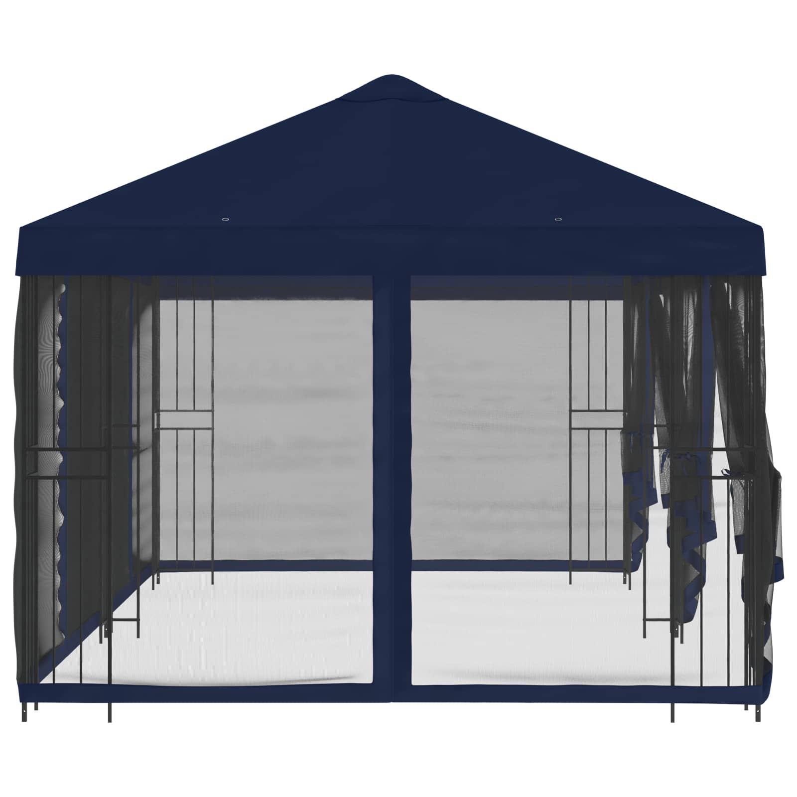 Paviljoen met zijwanden 6 x 3 m Blauw Polyester en staal 190 image 4