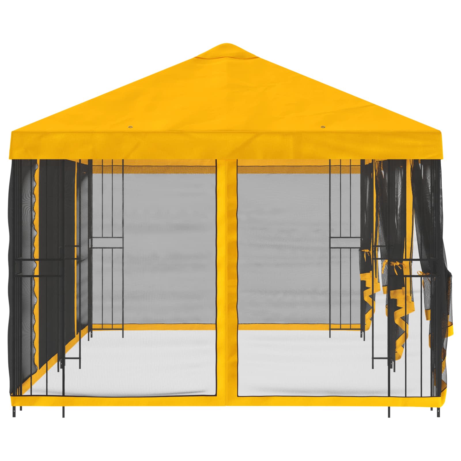 Paviljoen met zijwanden 6 x 3 m Geel Polyester en staal 190 image 4
