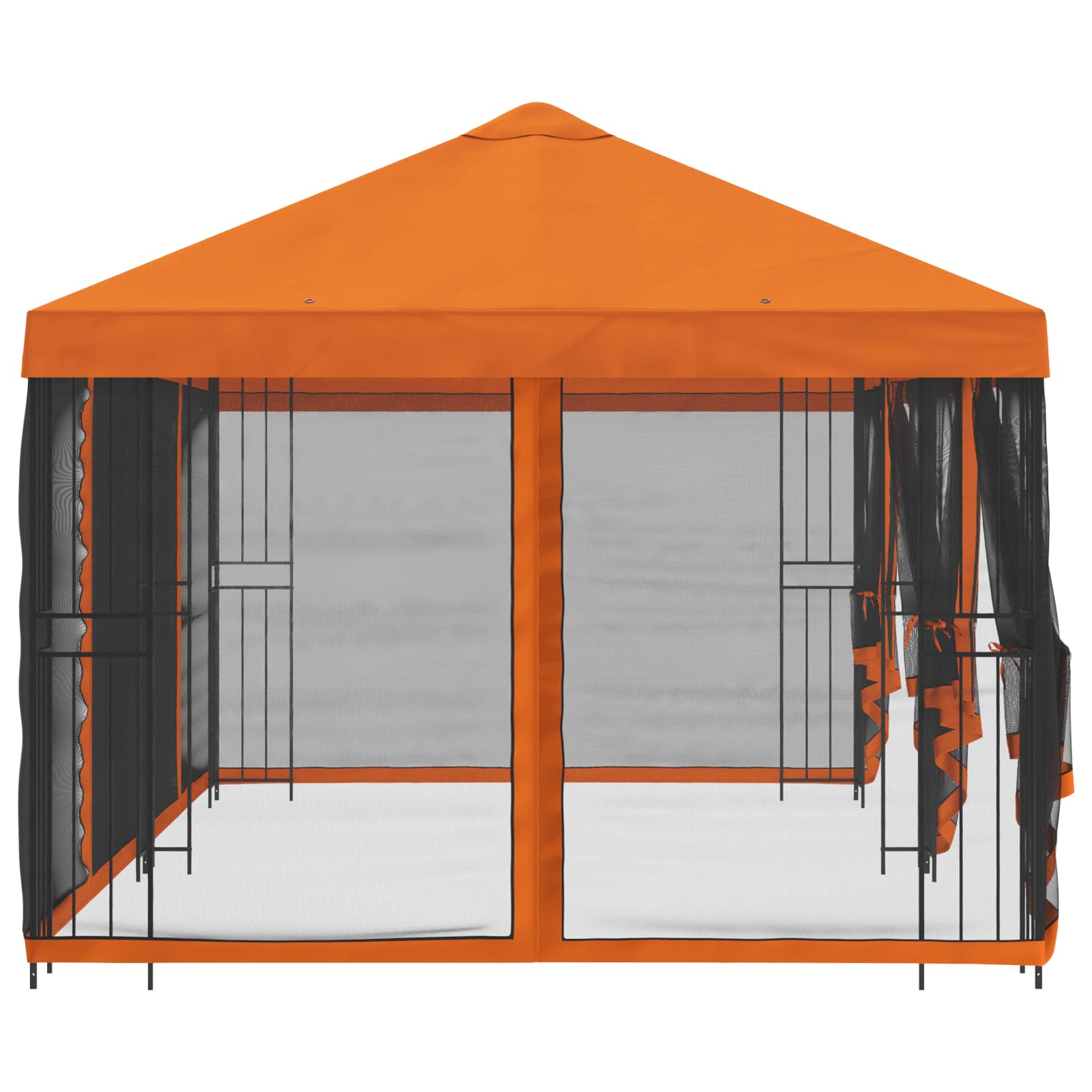 Paviljoen met zijwanden 6 x 3 m Oranje Polyester en staal 190 image 4
