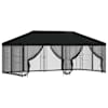 vidaXL Paviljon k&uuml;lgseinadega 6 x 3 m Must Pol&uuml;ester ja teras 190 gsm