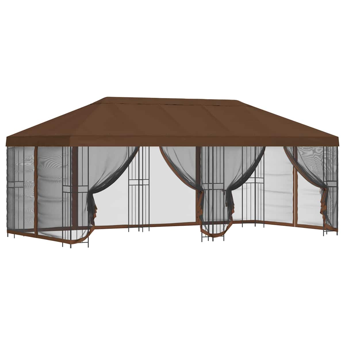 Pavillon med sidetapper 6 x 3 m Polyester og Stål 190 gsm - Billede 2