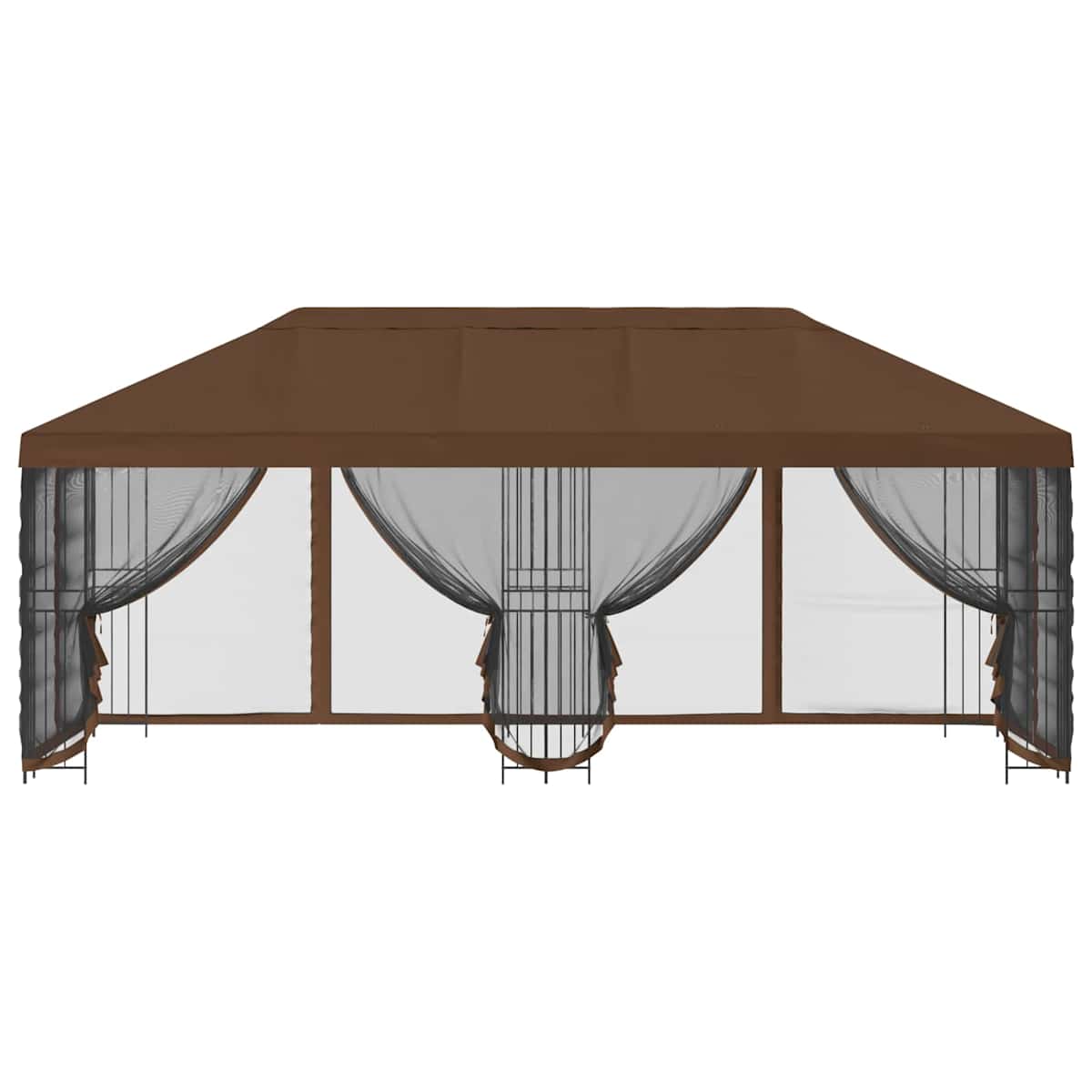 Pavillon med sidetapper 6 x 3 m Polyester og Stål 190 gsm - Billede 3