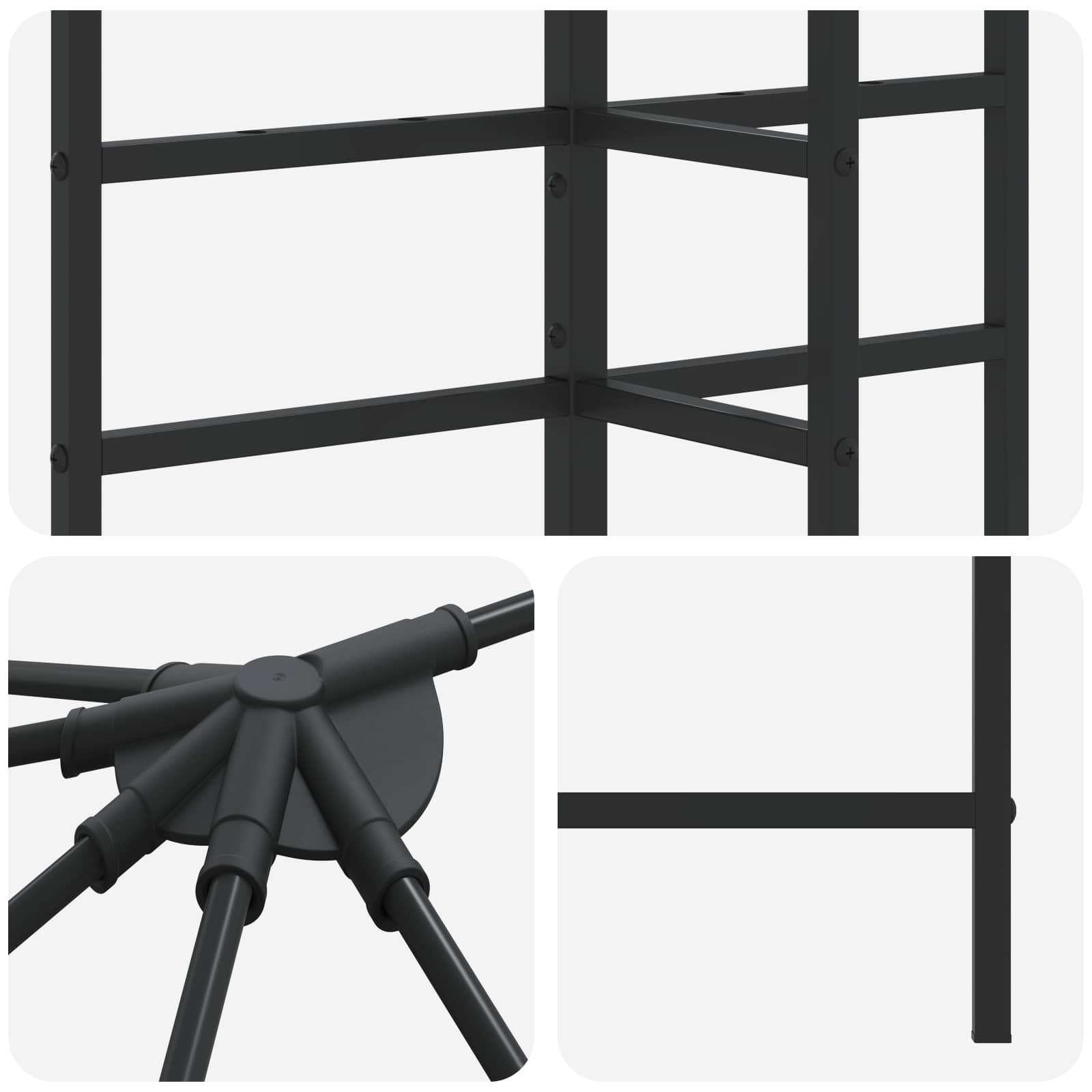 Gazebo Frame 6 x 3 m Zwart Staal image 6