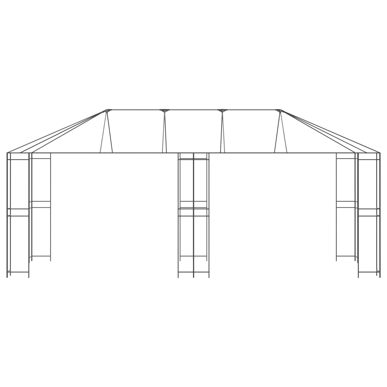 Gazebo Frame 6 x 3 m Zwart Staal image 4
