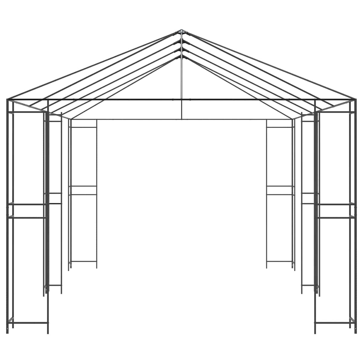 Gazebo ramme uden gazebo stof 6 x 3 m Sort Stål - Billede 5