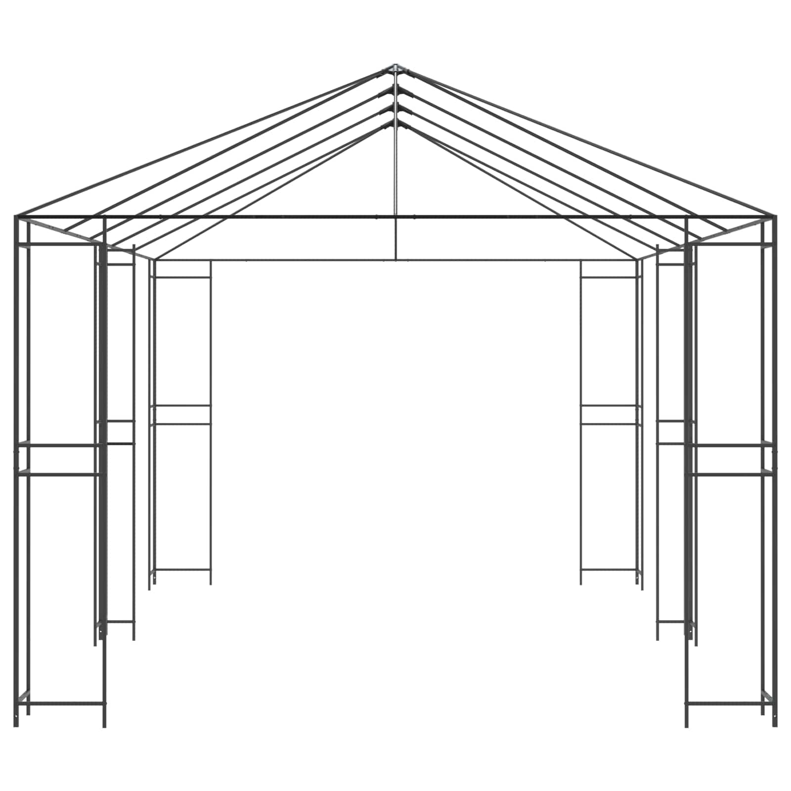 Gazebo Frame 6 x 3 m Zwart Staal image 5