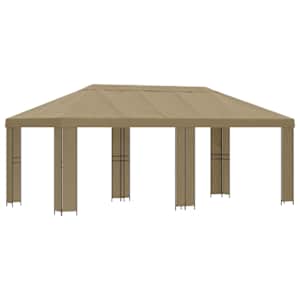 vidaXL Aia gazebos 6 x 3 m Beež Pol&uuml;ester ja teras 190 gsm