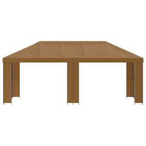 Zahradní altán 6 x 3 m Béžová Polyester a ocel 190 - obrázek 3