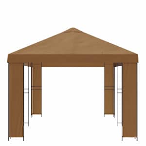 Zahradní altán 6 x 3 m Béžová Polyester a ocel 190 - obrázek 4