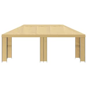 Zahradní altán 6 x 3 m Krémová Polyester a ocel 190 - obrázek 3