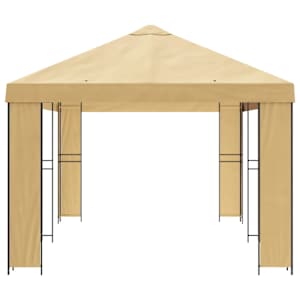 Zahradní altán 6 x 3 m Krémová Polyester a ocel 190 - obrázek 4