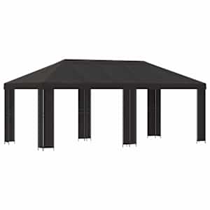 vidaXL Aia gazebos 6 x 3 m Antratsiit Pol&uuml;ester ja teras 190 gsm