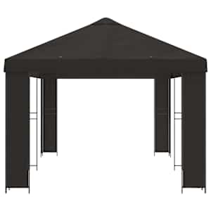 Zahradní altán 6 x 3 m Antracitová Polyester a ocel 190 - obrázek 4