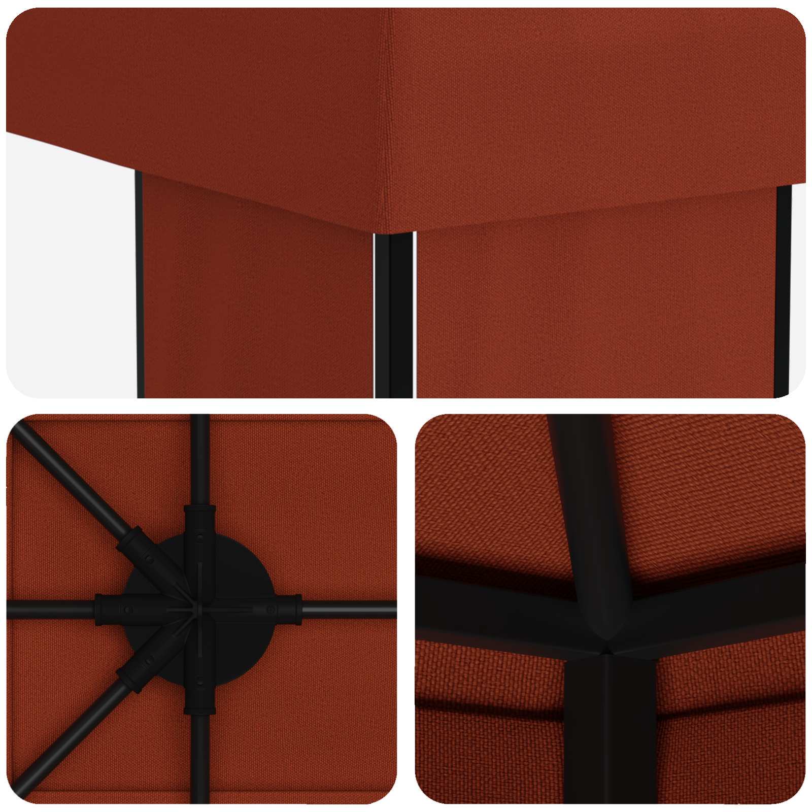 Tuinprieel 6 x 3 m Terracotta Polyester en staal 190 image 5