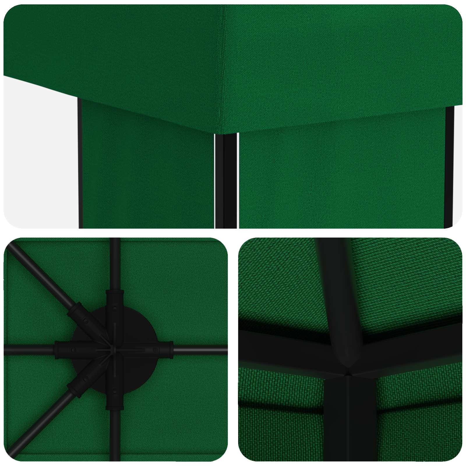 Tuinprieel 6 x 3 m Groen Polyester en staal 190 image 5