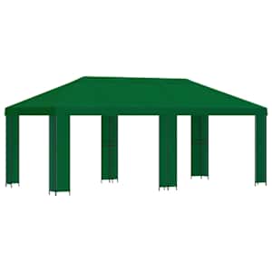 vidaXL Aia gazebos 6 x 3 m Roheline Pol&uuml;ester ja teras 190 gsm