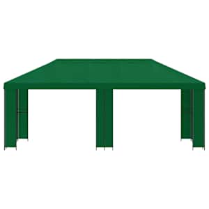 Zahradní altán 6 x 3 m Zelená Polyester a ocel 190 - obrázek 3