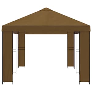Zahradní altán 6 x 3 m Taupe Polyester a ocel 190 - obrázek 4