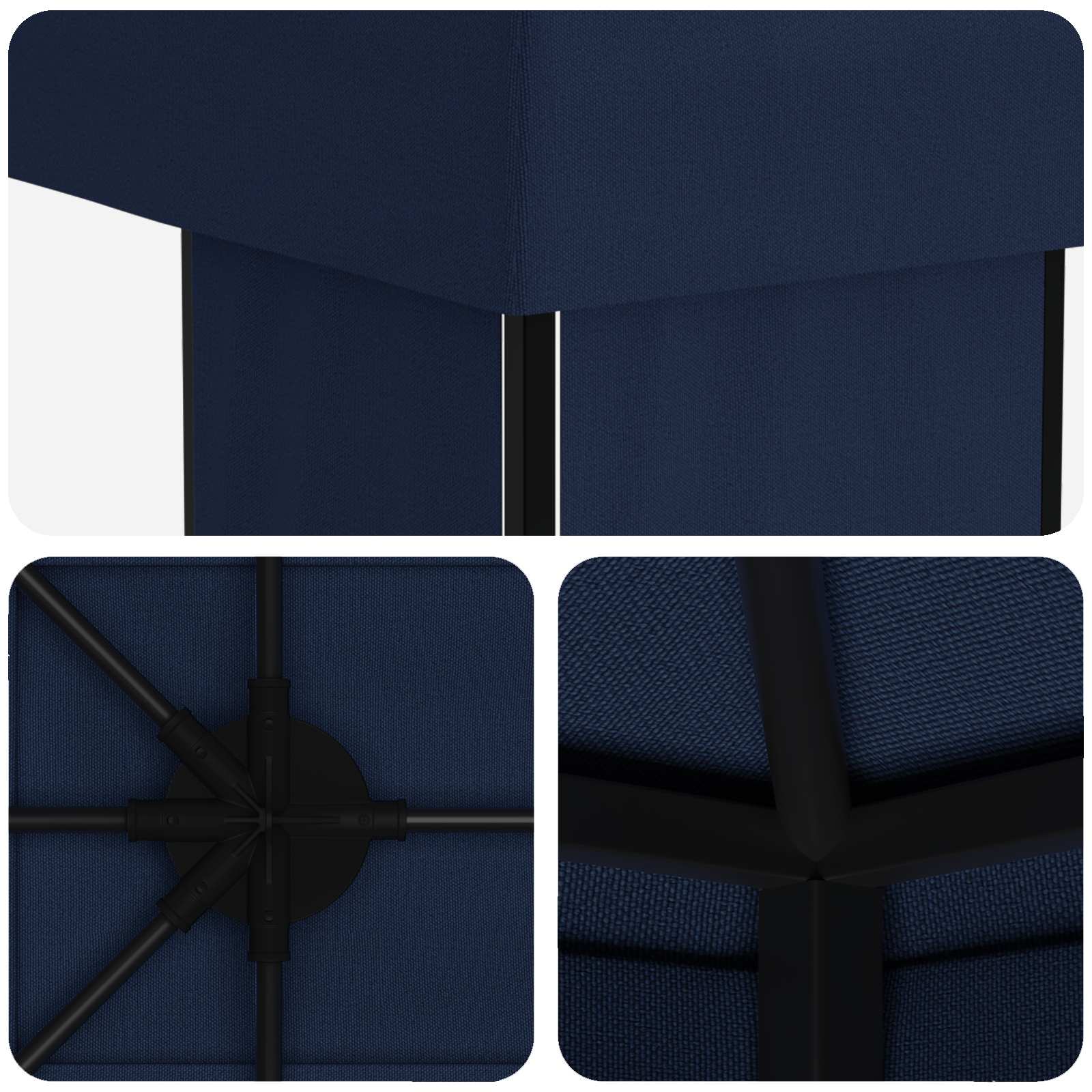 Tuinprieel 6 x 3 m Blauw Polyester en staal 190 image 5