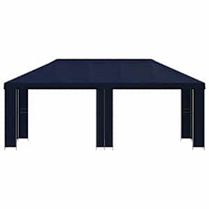 Zahradní altán 6 x 3 m Modrá Polyester a ocel 190 - obrázek 3