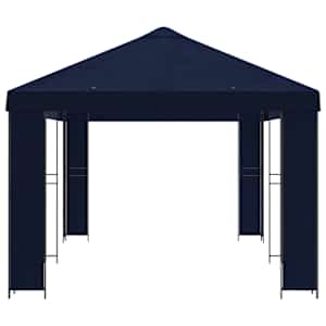 Zahradní altán 6 x 3 m Modrá Polyester a ocel 190 - obrázek 4