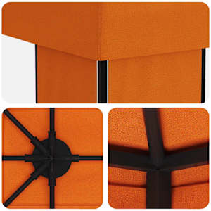 Zahradní altán 6 x 3 m Oranžová Polyester a ocel 190 - obrázek 5