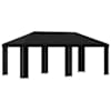 vidaXL Aia gazebos 6 x 3 m Must Pol&uuml;ester ja teras 190 gsm
