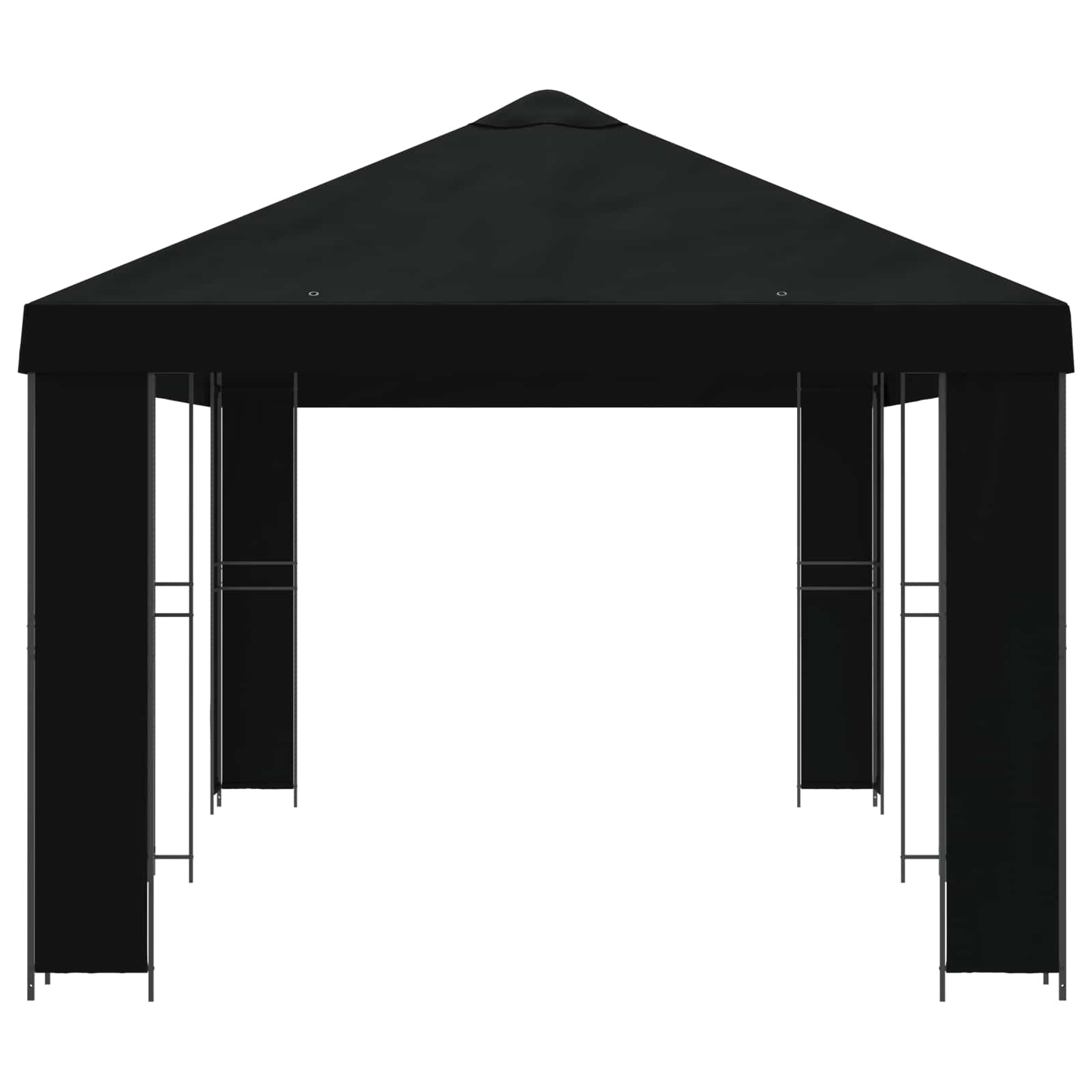 Tuinprieel 6 x 3 m Zwart Polyester en staal 190 image 4