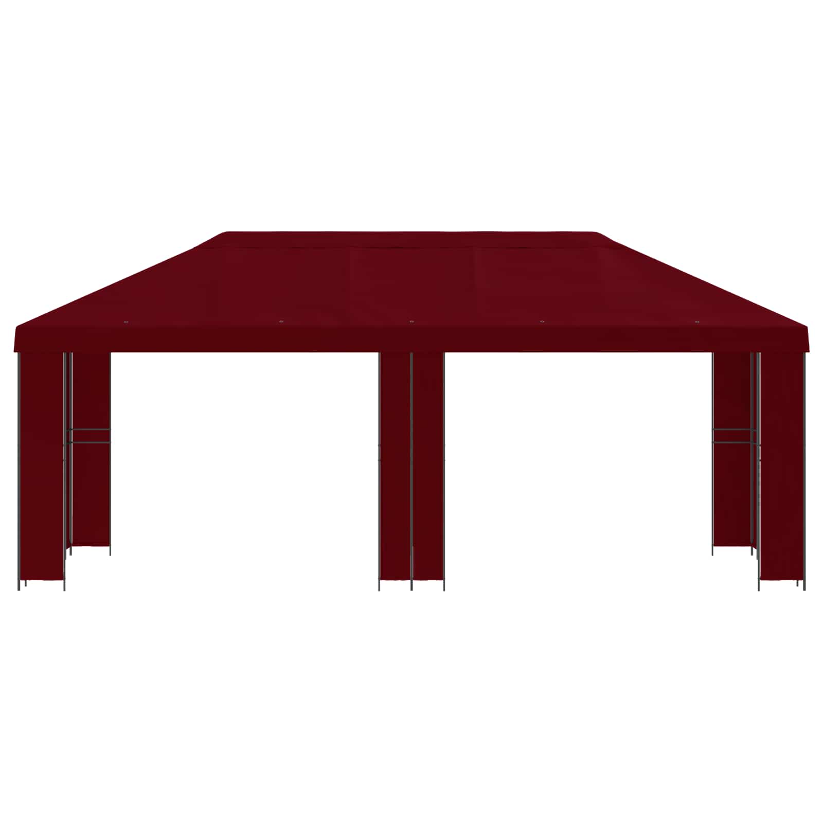 Tuinprieel 6 x 3 m Bordeauxrood Polyester en staal 190 image 3